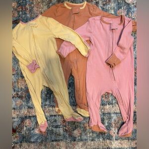 Cozy Pink and Yellow Baby Onesies 6-9 months